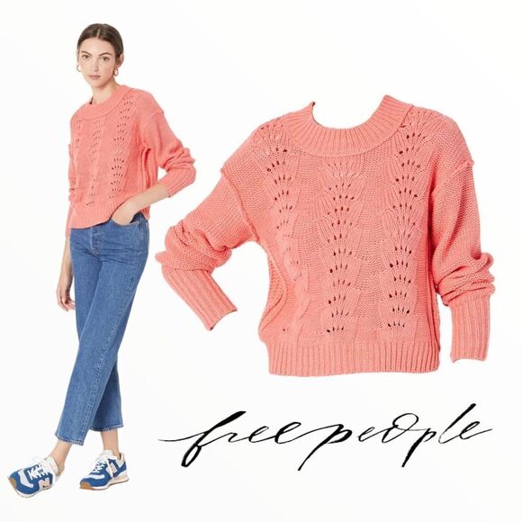 FREE PEOPLE | Lyra Reef | BELL SONG COTTON BLEND SWEATER - Picture 1 of 7